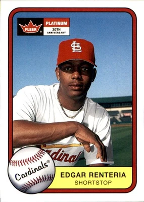 Edgar Renteria 2001 Fleer Platinum #22 Cardinals FREE SHIPPING AutographDen - Image 1 of 2