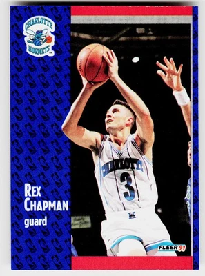 Rex Chapman, Fleer 1991-92, #18, Charlotte Hornets, Foto 1 de 2