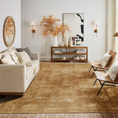 Alfombra de otoño, decoración de otoño para el hogar, alfombra naranja gruesa para sala de estar 6x9... Foto 1 de 4