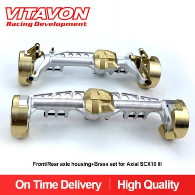 Vitavon CNC (Alu#7075+Brass) Front/Rear axle housing set for Axial SCX10 III - Image 1 of 4