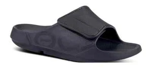Sandalias unisex Oofos Ooahh Sport Flex Slide - negras mate - Imagen 1 de 10