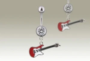GUITAR BAUCHNABELPIERCING PIERCING NSQ2039 - Picture 1 of 1