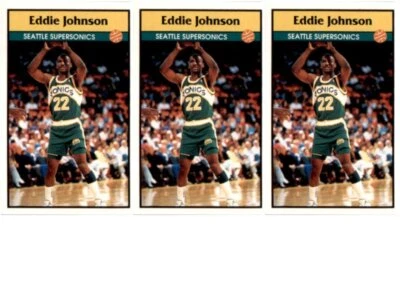 (3) 1992 Panini наклейки #57 Эдди Джонсон Сиэтл SuperSonics карта лот - Изображение 1 из 2