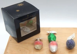 Juego Christopher Radko (3) NUEVO CON ETIQUETA adornos de bayas, rábanos y fresas de colección - Imagen 1 de 6