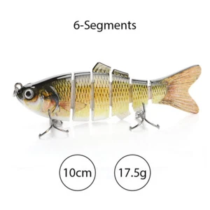 1  Fishing Lure Multi Jointed Hard Baits  6 Segments 4 inch size Swim Bait - Picture 1 of 2