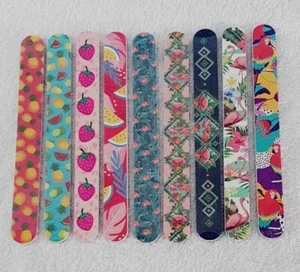 Limas de lijado de uñas impresas tablero emery doble cara 9 diferentes +NUEVO + patrones - Imagen 1 de 11