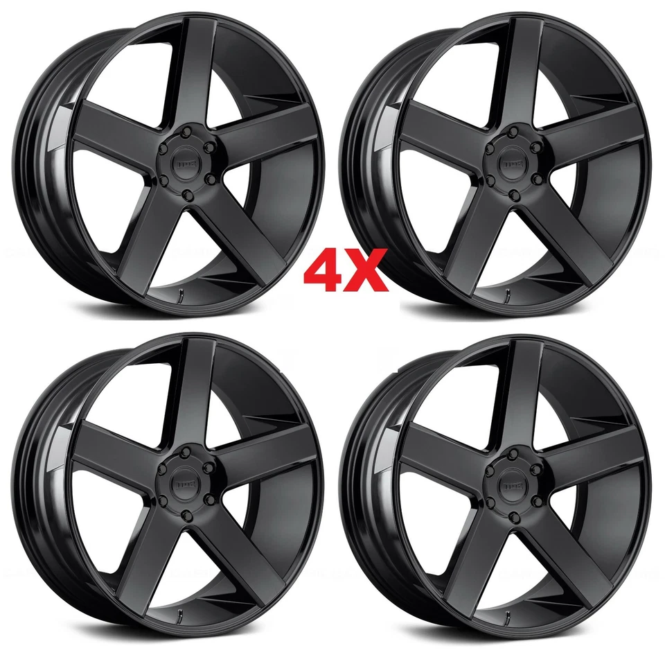 DUB BALLER GLOSS BLACK WHEELS RIMS GMC SIERRA SILVERADO S216240084+19 - Изображение 1 из 4