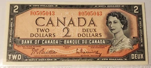 1954 CANADA $2 DOLLAR BILL - PCGS CERTIFIED GEM UNC 65 PPQ - BANK NOTE - Picture 1 of 3