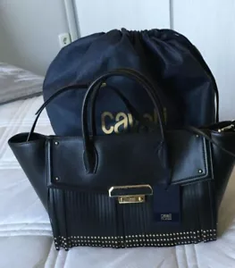 Cavalli Class Divina CHW.004 Black Large Women Leather Bag - Picture 1 of 12