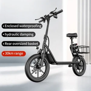 AOVOPRO Electric Scooter with Seat, Commuter Foldable, 500W 10.4Ah Battery 22mph - Picture 1 of 14