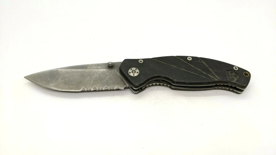 Timberline Workhorse #4301 Folding Pocket Knife Combo Edge Liner Lock Black G10 - Image 1 of 3