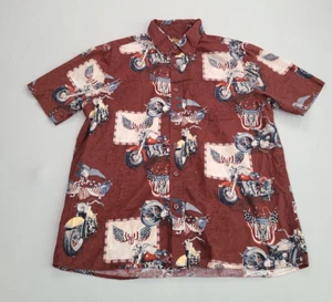 ClearWater Mens Medium Brown Red America MotorCycle Comfort Casual - Picture 1 of 7