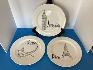 Set of 3- Wedgwood Grand Gourmet Accent 10” Salad Plates London - Picture 1 of 11