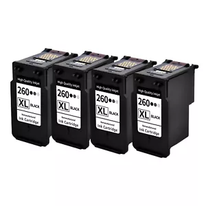 Cartucho de tinta negra PG-260XL para impresora Canon PIXMA TS5320 TS6420 TR7020 4PK - Imagen 1 de 18