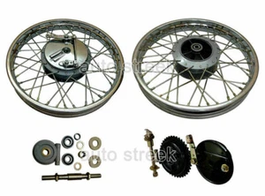 Compatible Con Royal Enfield 19" Llantas Delanteras Y Traseras Completas - Imagen 1 de 5