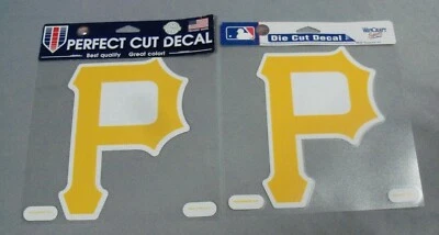 Pgh Pirates, Perfect Cut Decals (2), Both Larger, Similar & Yellow in Color  - Image 1 of 2