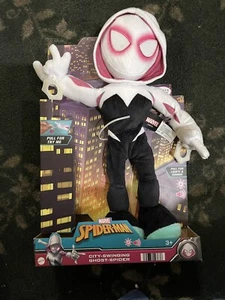 Marvel Spider-Man City Swinging Ghost Spider Plush Lights and Sounds NEW - Picture 1 of 4