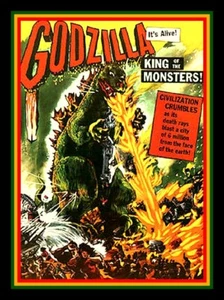 4" GODZILLA King of Monsters vinyl sticker. Classic movie monster decal 4 laptop - Picture 1 of 2