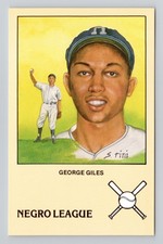 Postcard Baseball George Giles Negro League Black Americana a/s Rini A12