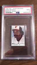 1984 All-Star Game Program Inserts Eddie Murray Orioles graded PSA 9 Mint Pop. 1