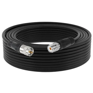 50/100Ft RG8X Coaxial CB Coax Cable UHF PL259 Male to Female Low Loss CB Antenna - Picture 1 of 8