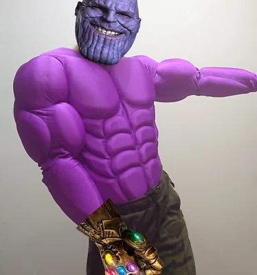 Traje Musculoso para Cosplay Thanos Halloween Batman Dragon Ball Anime Color Púrpura Foto 1 de 4