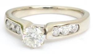 + Solid 14k Gold .45ct. VS Solitaire Diamond Ladies Engagement Ring Size 6 1/2 - Picture 1 of 12
