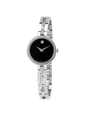 Brand New Movado Women’s Esperanza Black Dial Diamond Bangle Watch 0607471 - Image 1 of 4