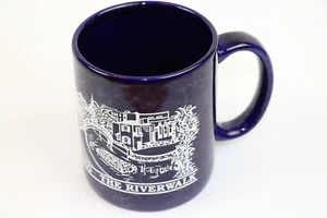 San Antonio Texas The Alamo The Riverwalk Keramik Becher Tasse blau weiß Marmoroptik - Bild 1 von 8