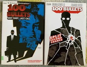 100 BULLETS Trades 1 FIRST SHOT, LAST CALL & 2 SPLIT SECOND CHANCE Azzarello - Foto 1 di 5