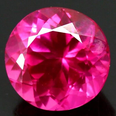 Natural Certified 6.65 Ct Utah Red Beryl Bixbite 11x11 Round Unheated Gemstone - Image 1 of 4