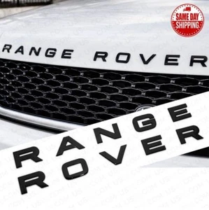 Range Rover Front Hood Nameplate Emblem Letters Badge Sport Gloss Black SVR - Picture 1 of 6