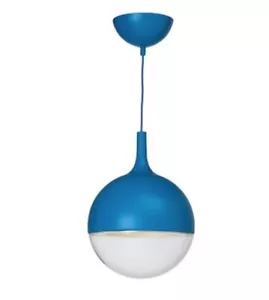 IKEA Vaster Blue Retro Globe Hanging Pendant Light Lamp 002.087.07 New - Picture 1 of 5
