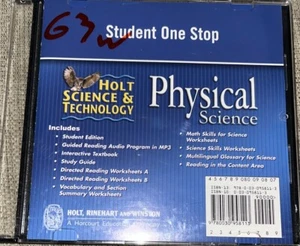 Physical Science (Holt Science & Technology), Student One Stop CD - Picture 1 of 2