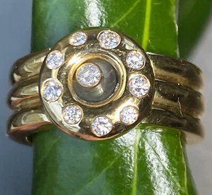 Chopard Happy Diamond Vintage Ring Estate Fine Jewelry Pre-owned 18k Size 6.25 - Picture 1 of 24