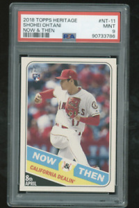2018 Topps Heritage Now & Then #NT-11 Shohei Ohtani Rookie Card RC PSA 9