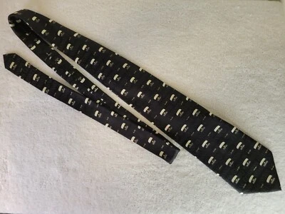 Gravata masculina Guiness 100% seda vidro cerveja gravata preta - Imagem 1 de 4