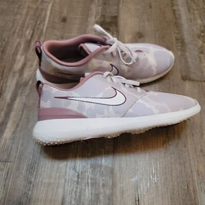 Nike Roshe G Purple White Camo Spike Golf Shoes Women's 9.5 - Picture 1 of 7