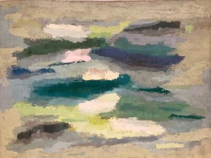 Pintura acrílica Zyle: "River Eure cerca de Pacy" - Imagen 1 de 2