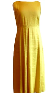 Max Mara Weekend Scafati Sleeveless Linen Blend Dress Bright Yellow US Size 10 - Picture 1 of 17