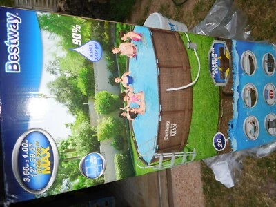 Bestway Steel Pro MAX Rattan 56709 Pool 366 x 100  366x100 Garten Sommer Wasser - Bild 1 von 4