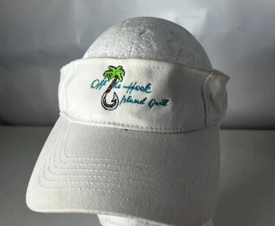 Off The Hook Island Grill Sombrero Gorra Visera Restaurante Empleado Trabajo Ajustable Foto 1 de 3