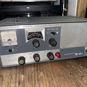 Vintage Lafayette Citizen Band Transceiver HE-20C Power Speaker Mic Works HE20C - Zdjęcie 1 z 12
