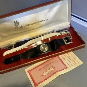 Vintage Chateau By Precision Watch & Band Set Lucite New Old Stock rare find - Picture 1 of 21