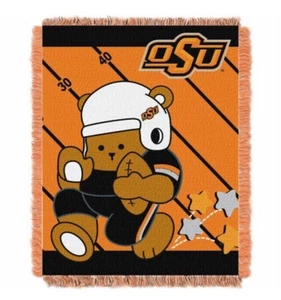 Oklahoma State NCAA OSU Fullback bambino triplo tessuto coperta arancione nero - Foto 1 di 6