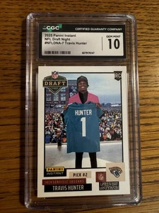 2025 Panini Instant NFL Draft Night #NFLDNA-7 Travis Hunter Gem Mint 10  - Picture 1 of 2