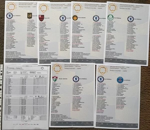 2025 FIFA CLUB WORLD CUP COMPLETE SET OF ALL 7+CHELSEA MATCH TEAMSHEETS UNFOLDED - Picture 1 of 1