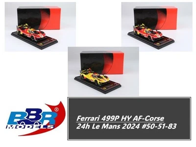 BBR 1/43 Resin limited edition - Ferrari 499P 24h Le Mans 2024 #50 #51 #83 - Immagine 1 di 4