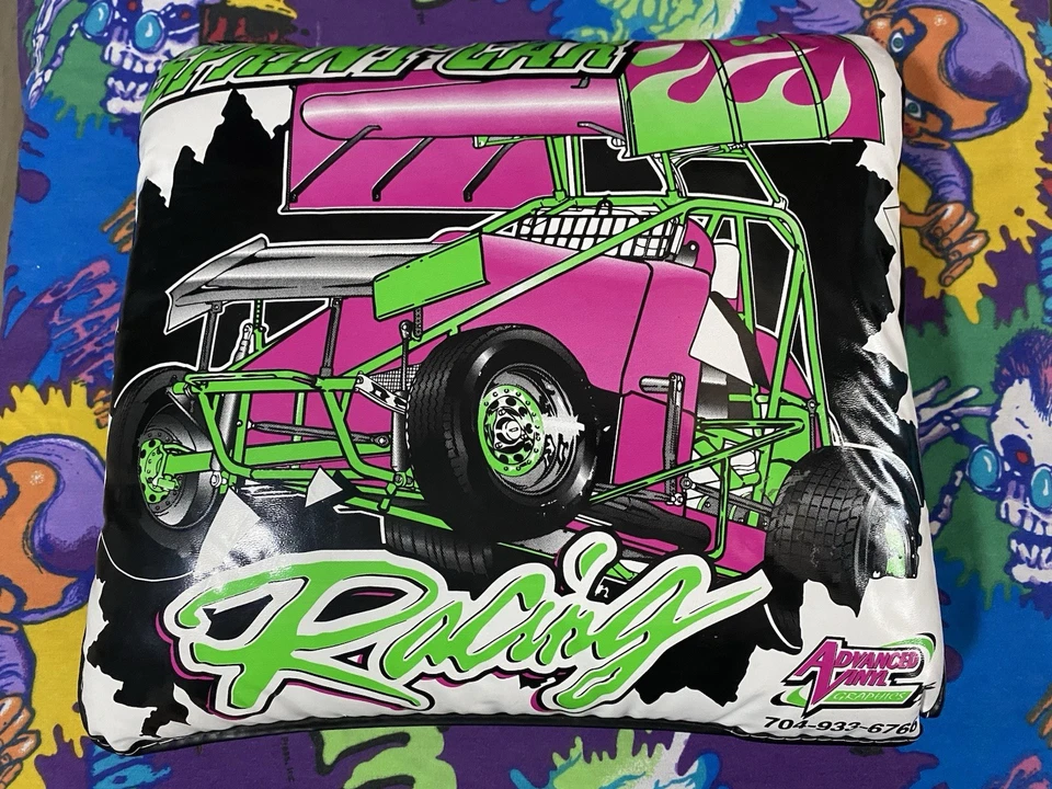 Cojín de asiento de carreras de autos Sprint asiento de estadio de vinilo para hombre cueva “deslizante y volteador” Foto 1 de 4