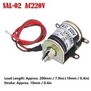 SAL-02 Push-Pull Electromagnet Tubular Traction Solenoid AC 220V 10mm Stroke0.3N - Picture 1 of 5